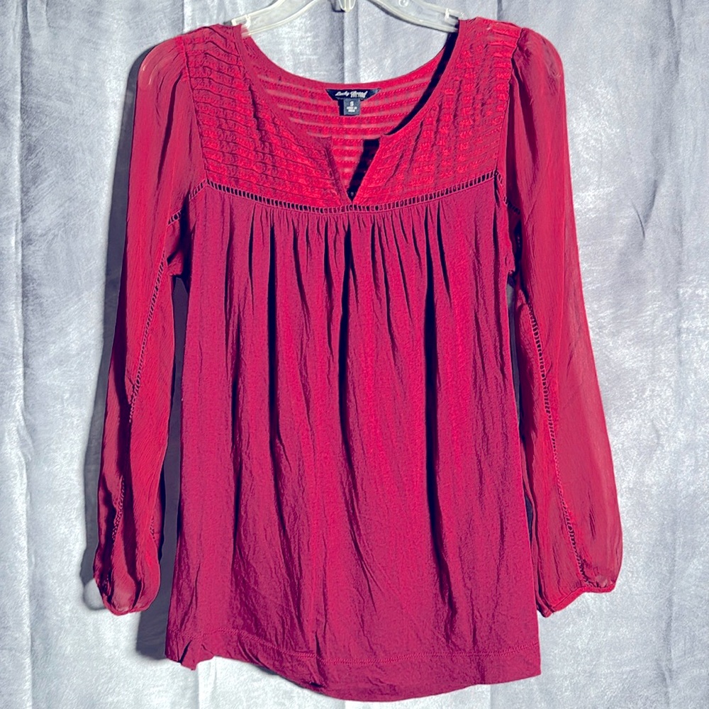 Lucky Brand Burgundy Small blouse